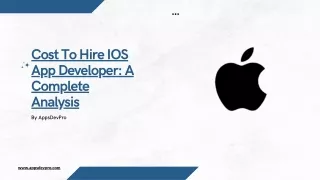cost to hire ios app developer a complete analysis