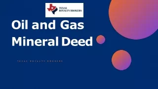 Oil and Gas Mineral Deed