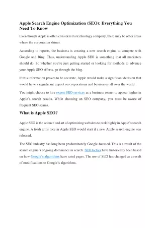 apple search engine optimization seo everything