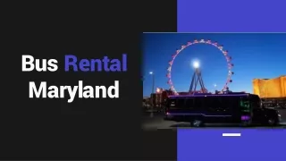 Advantages of Bus Rental in Maryland