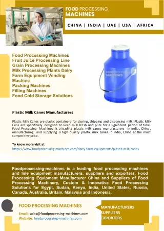 Plastic Milk Canes Manufacturers