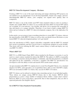 bep 721 token development company hivelance