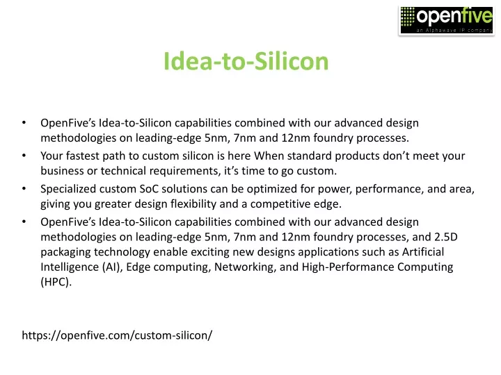 idea to silicon