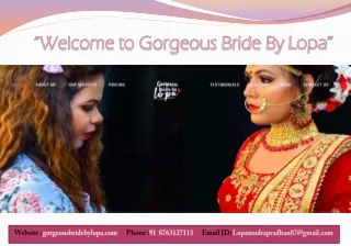 Gorgeous Bride By Lopa is the Bridal Makeup Artisti in Bhubaneswar