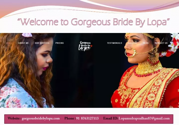 welcome to gorgeous bride by lopa