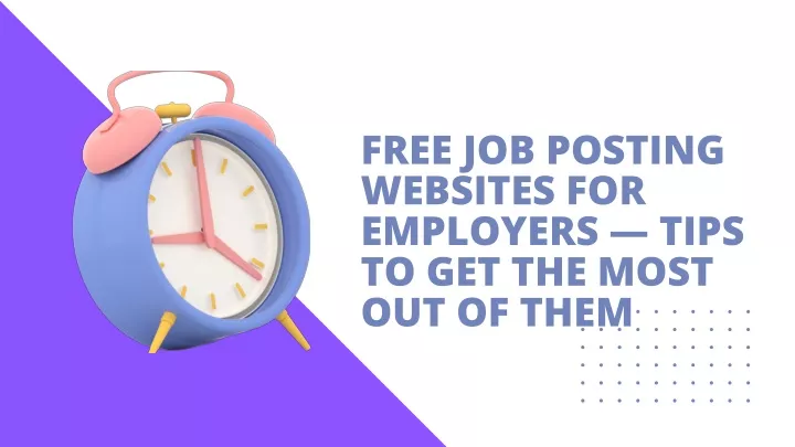 free job posting websites for employers tips