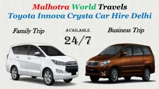 Toyota Innova Crysta Car Hire in Delhi