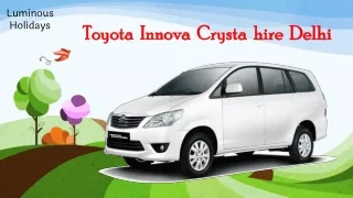 Toyota Innova Crysta Car on Rent in Delhi