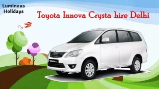 Toyota Innova Crysta Car on Rent in Delhi