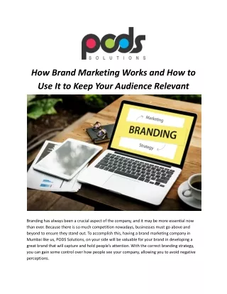 how brand marketing works