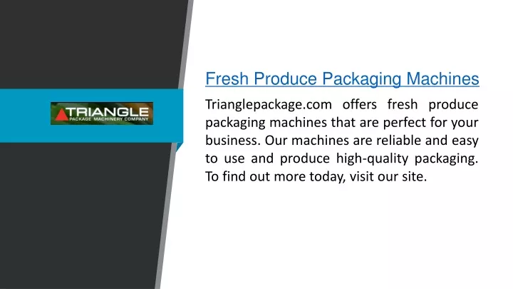 fresh produce packaging machines