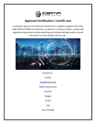 approval certification icertifi com