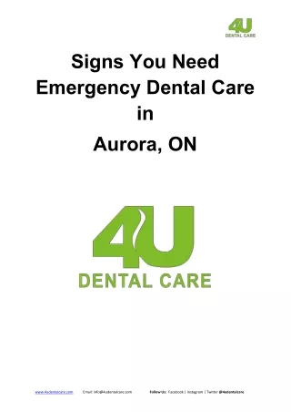 Emergency Dentist Near Me-(4udentalcare.com)