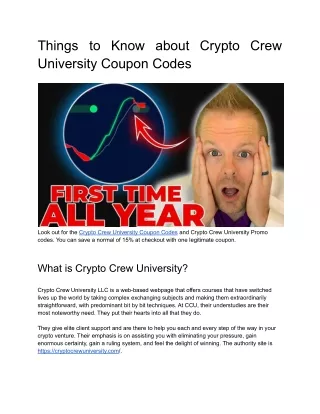 Things to Know about Crypto Crew University Coupon Codes