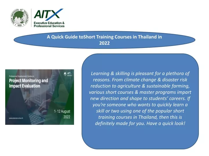 a quick guide toshort training courses