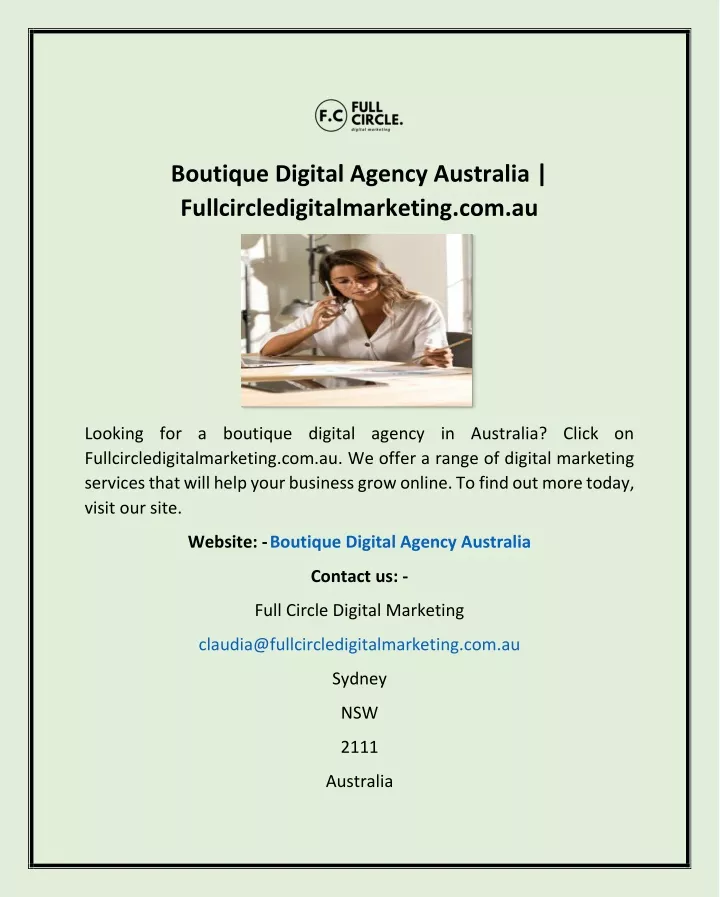 boutique digital agency australia