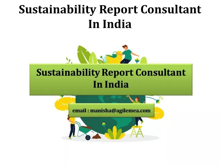 sustainability report consultant in india