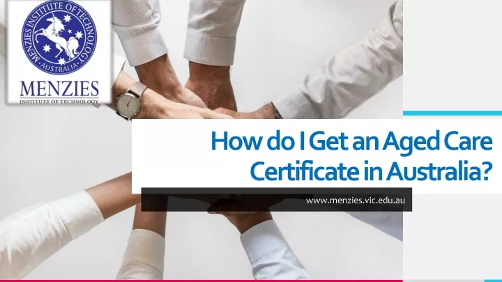 how do i get an aged care certificate in australia