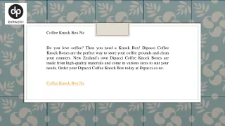 Coffee Knock Box Nz  Dipacci.co.nz