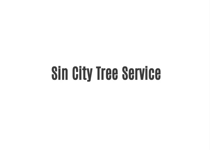 sin city tree service