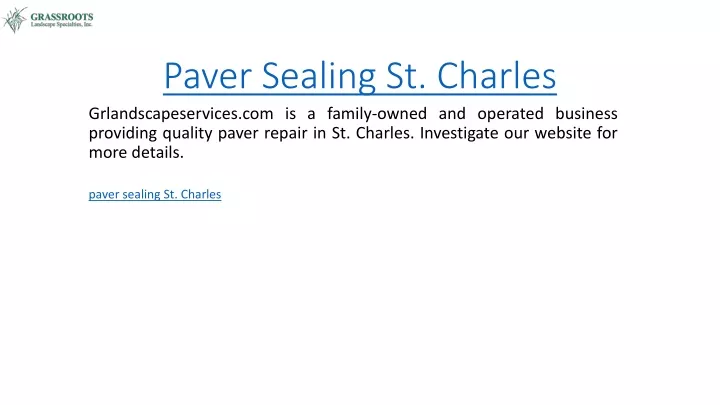 paver sealing st charles