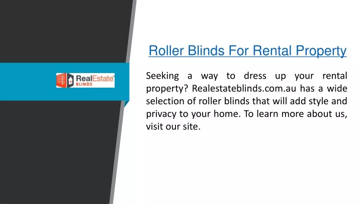 roller blinds for rental property