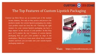 the top features of custom lipstick packaging