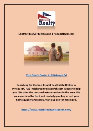 Real Estate Broker In Pittsburgh Pa | Insightrealtypittsburgh.com
