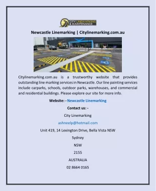 newcastle linemarking citylinemarking com au