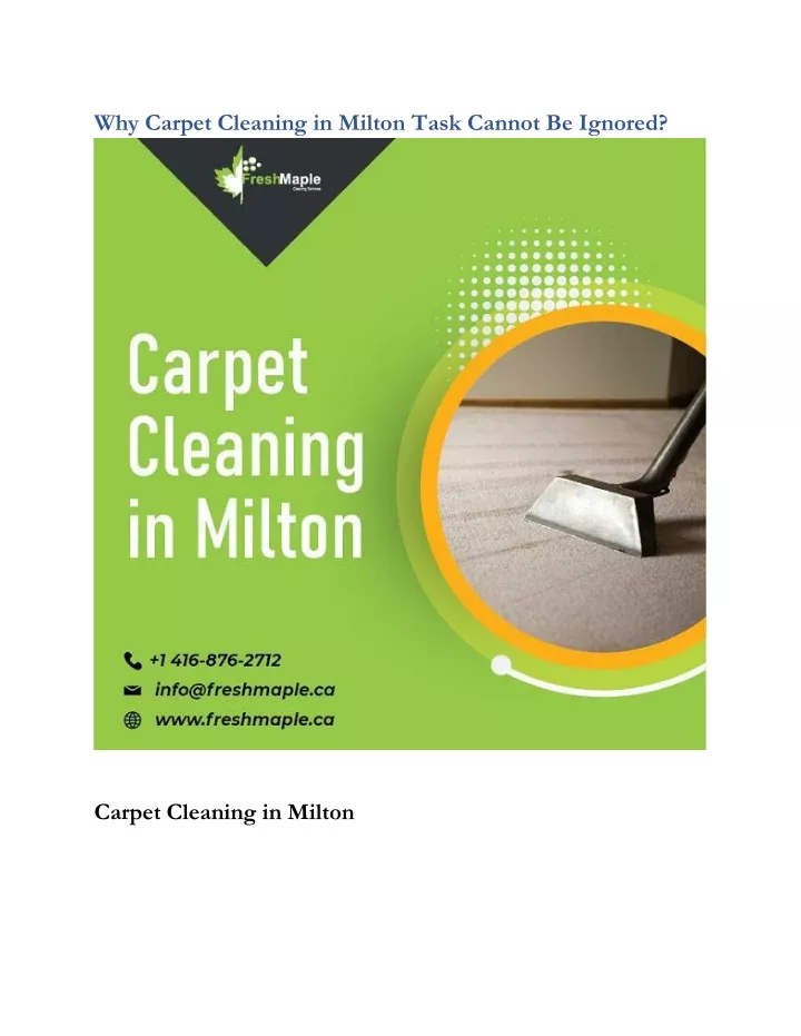 why carpet cleaning in milton task cannot