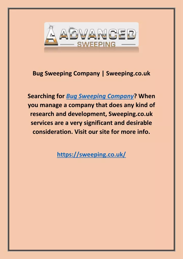 bug sweeping company sweeping co uk