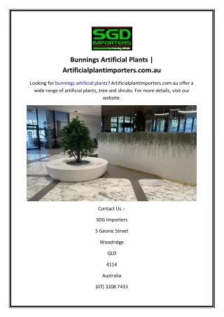 bunnings artificial plants
