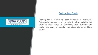 Swimming Pools | Sierrapools.com.my