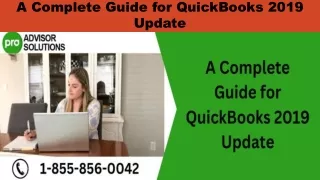 a complete guide for quickbooks 2019 update