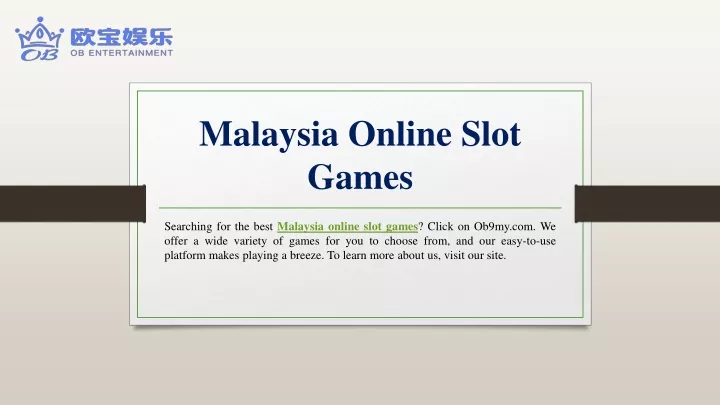 malaysia online slot games