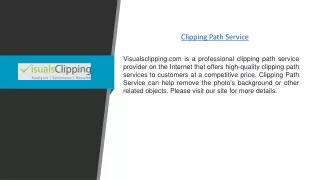 Clipping Path Service | Visualsclipping.com