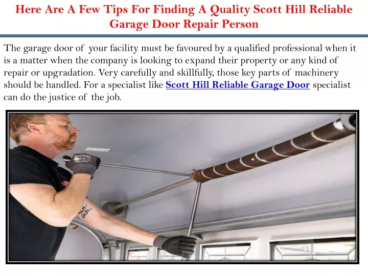 here are a few tips for finding a quality scott