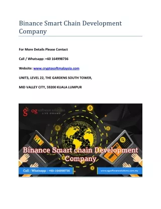 binance smart chain development company