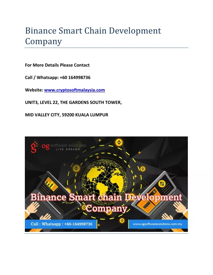 binance smart chain development company