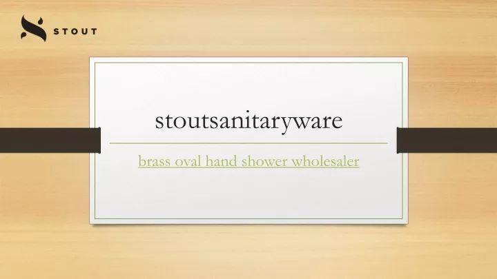 stoutsanitaryware