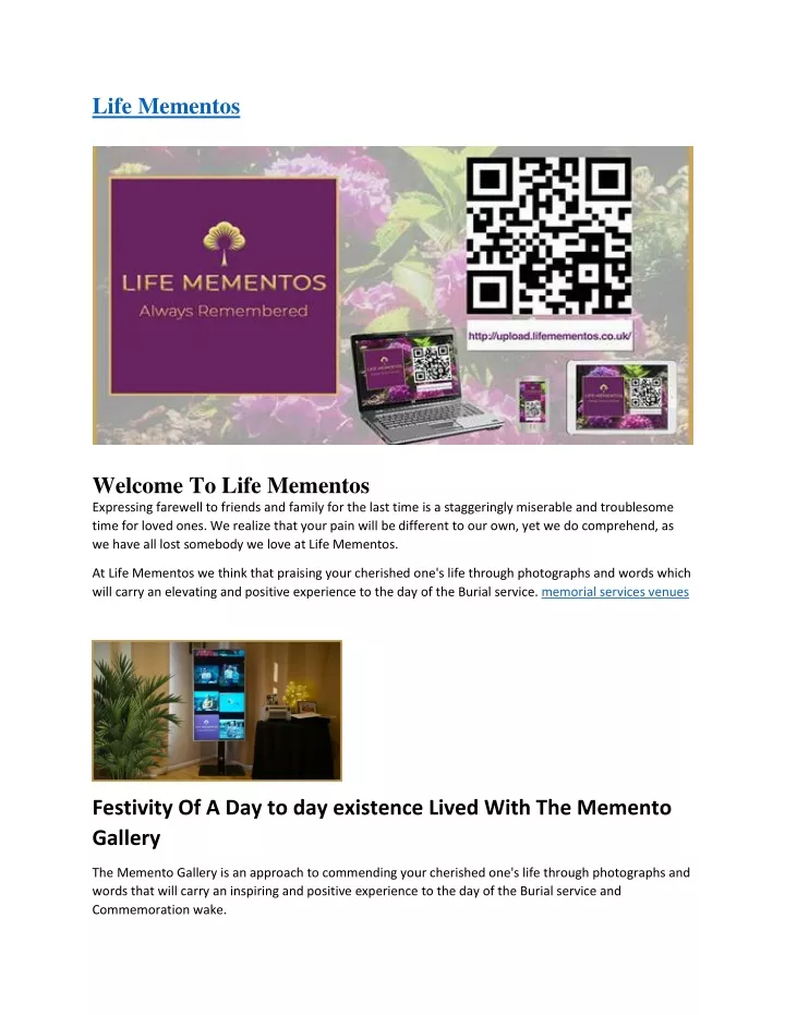 life mementos