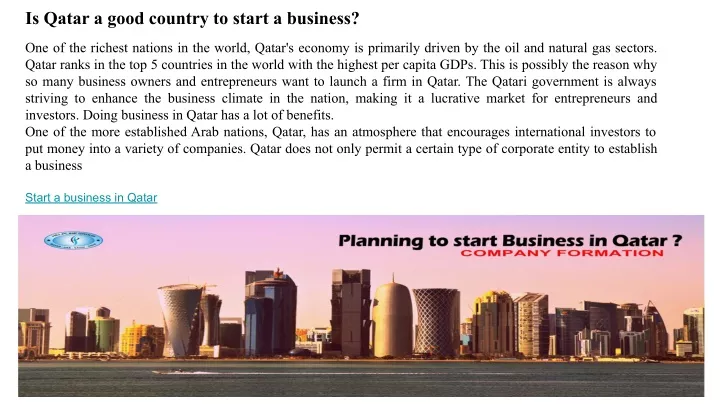 is qatar a good country to start a business