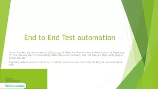 end to end test automation