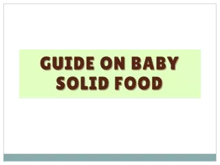 Guide on Baby Solid Food - Danone India