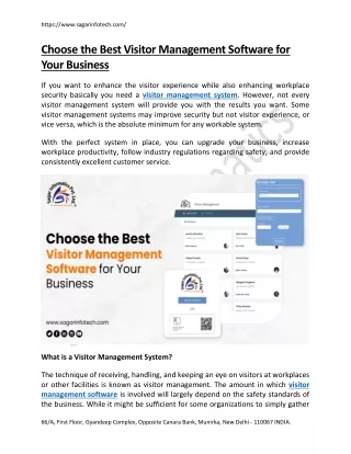 Choose the Best Visitor Management Software for Your Business
