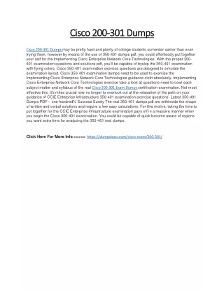 200-301 Dumps PDF and VCE – Cisco
