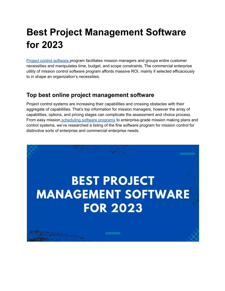 best project management software for 2023