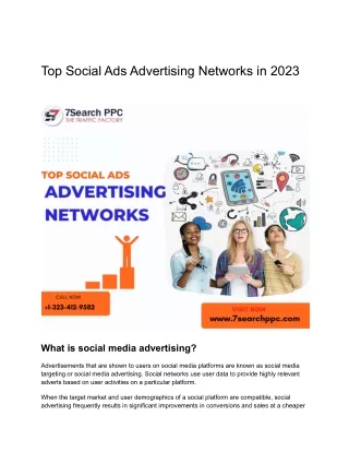 Top Social Ads Advertising Networks in 2023