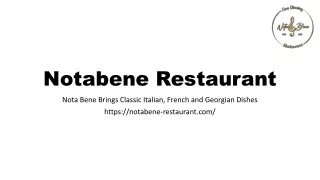 notabene restaurant