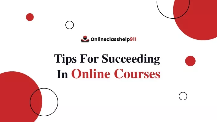 tips for succeeding in online courses